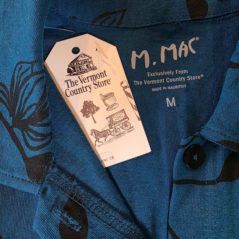 M Mac Vermont Country Store Women's Jacket Top Size M Blue/Black NWT Pockets - Picture 4 of 10